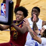Collin Sexton #2 of the Cleveland Cavaliers drives to the net during the third quarter against the Orlando Magic at Amway Center on January 04, 2021 in Orlando, Florida.