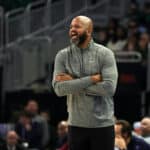 Head coach J.B. Bickerstaff of the Cleveland Cavaliers watches action during a game against the Milwaukee Bucks at Fiserv Forum on November 16, 2022 in Milwaukee, Wisconsin.
