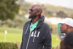 DANA POINT, CALIFORNIA - MARCH 12: NBA Hall of Famer Kevin Garnett (L) and Flex Alexander attend the 55th NAACP Image Awards Golf Invitational presented by Wells Fargo, a PGD Global Production at Monarch Beach Club on March 12, 2024 in Dana Point, California.