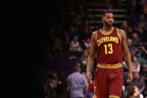 PHOENIX, AZ - JANUARY 08: Tristan Thompson #13 of the Cleveland Cavaliers walks on the court during the first half of the NBA game against the Phoenix Suns at Talking Stick Resort Arena on January 8, 2017 in Phoenix, Arizona. The Cavaliers defeated the Suns 120-116. NOTE TO USER: User expressly acknowledges and agrees that, by downloading and or using this photograph, User is consenting to the terms and conditions of the Getty Images License Agreement.