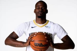 NEW ORLEANS, LOUISIANA - SEPTEMBER 30: Javonte Green #4 of the New Orleans Pelicans poses for a photo during media day at Smoothie King Center on September 30, 2024 in New Orleans, Louisiana.
